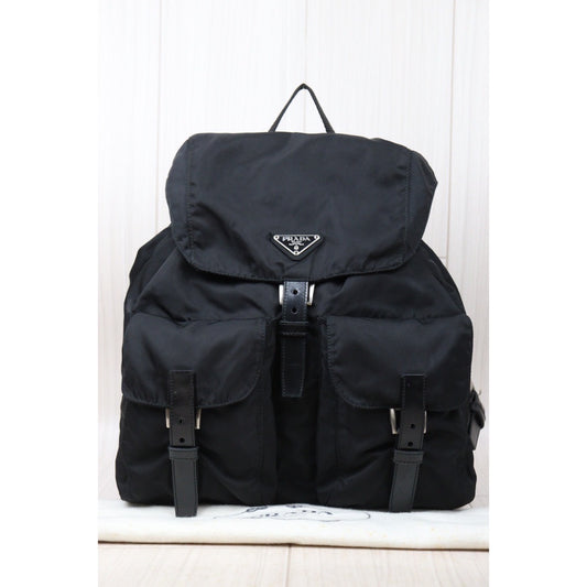 Rank AB｜Prada Nylon Backpack Medium Black｜24061328