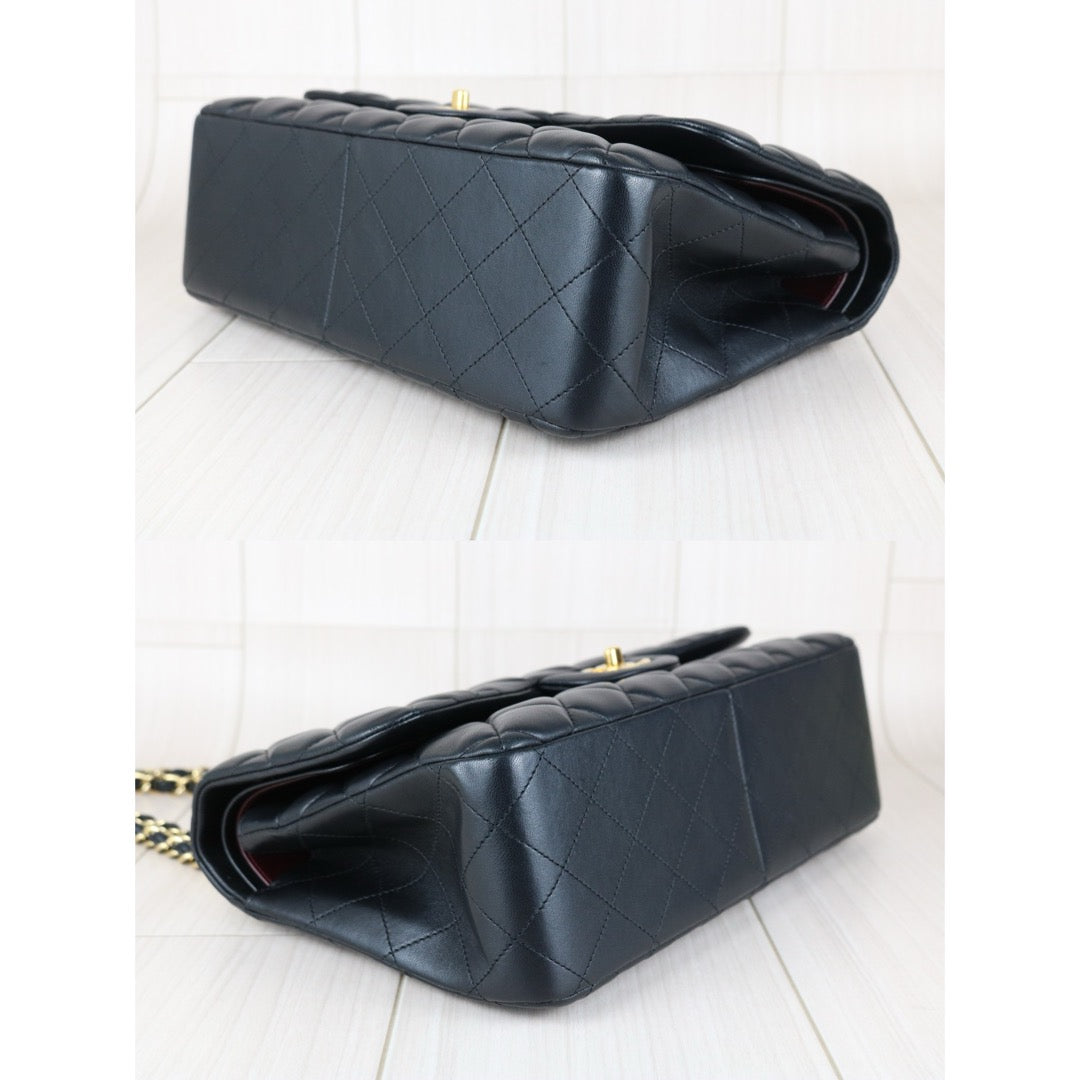 Very Good ( Rank A)｜ CHANEL Matrasse Chain Lamb Skin Jumbo Black  Made In 2014 Year｜S25092401