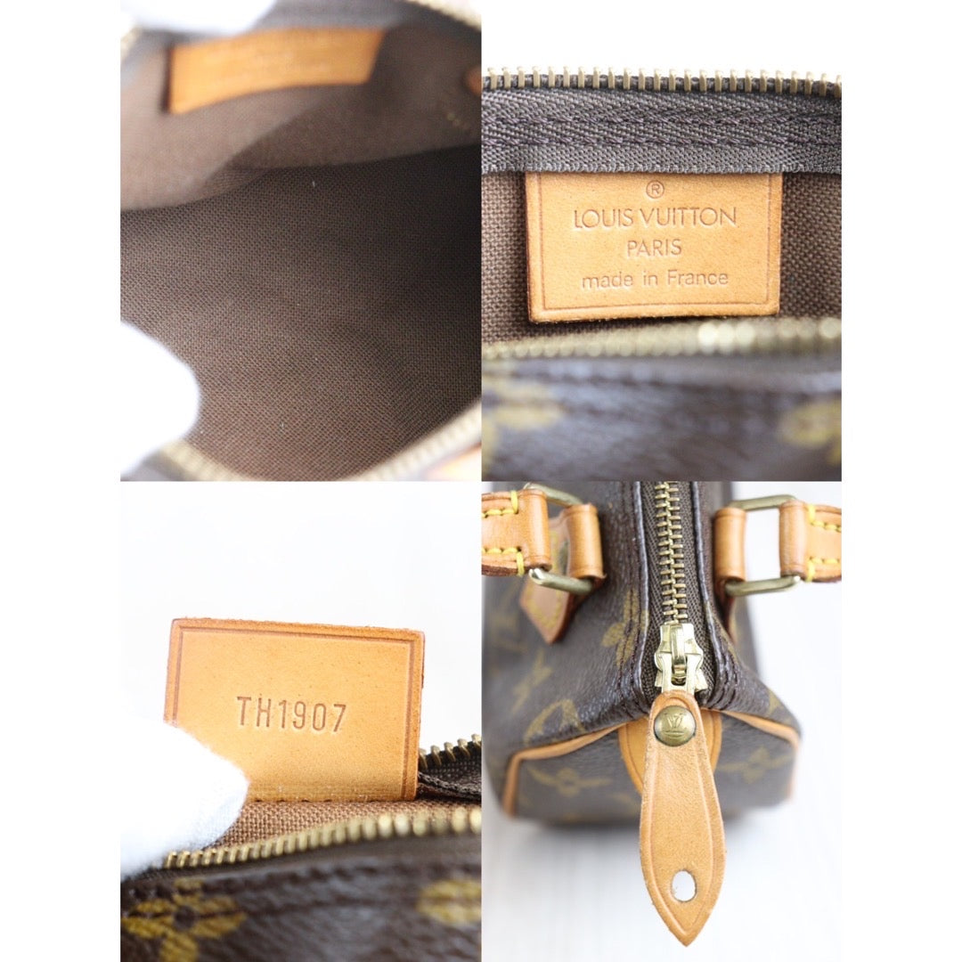 Rank AB ｜ LV Monogram Mini Speedy Handbag ShoulderBag With Shoulderstrap｜23101407