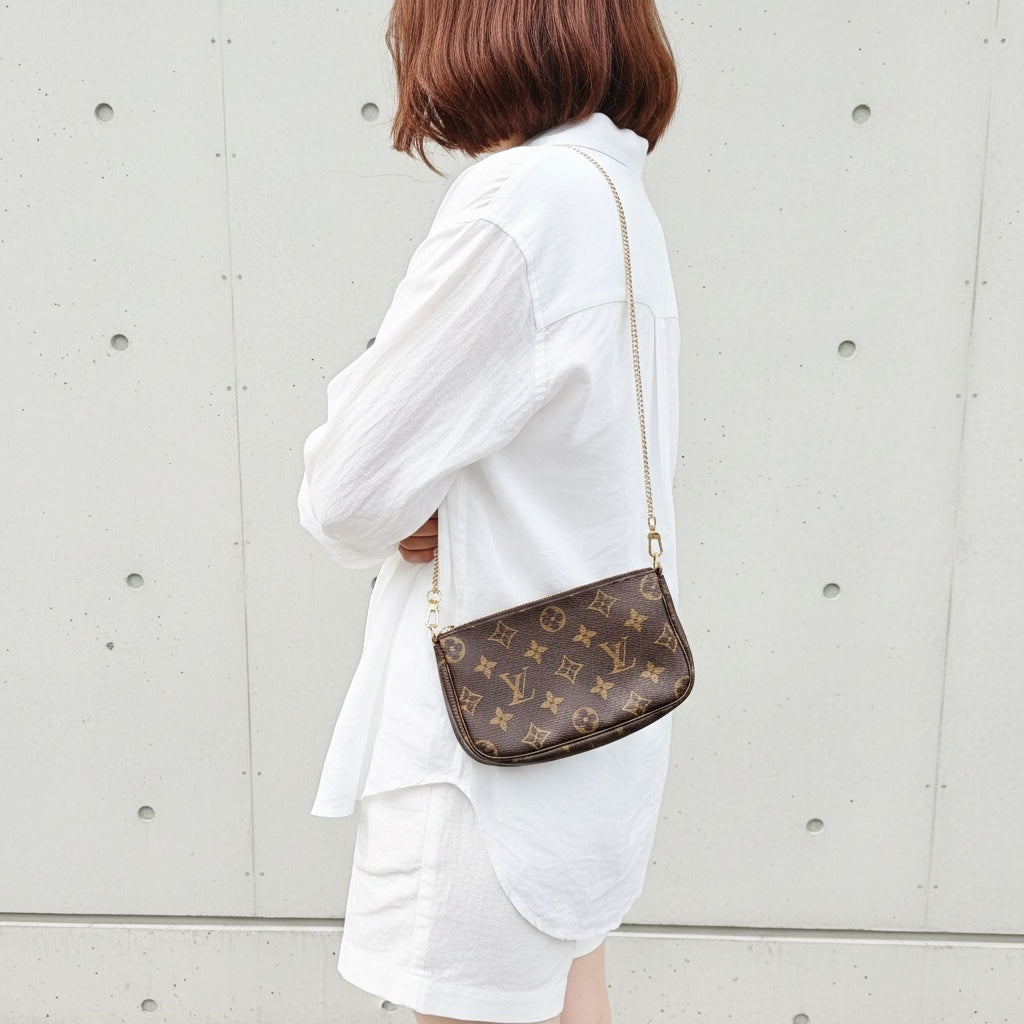 Include Entrupy Certificate of Authenticity｜Very Good ( Rank A) ｜Louis Vuitton Monogram Pochette Accessoire MM｜26062401