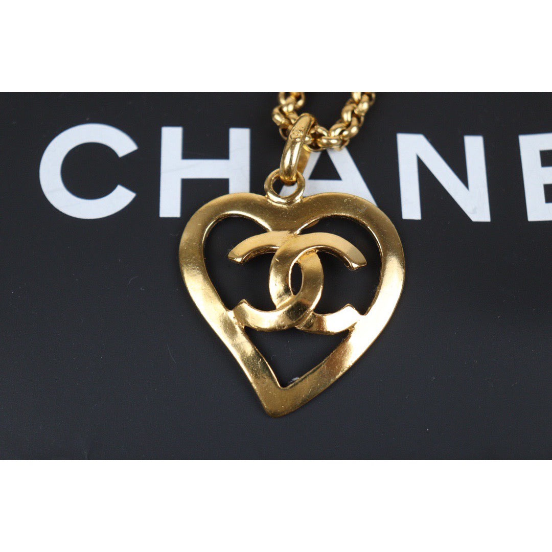 Rank A ｜ CHANEL Coco Mark 24K Gold Plated Necklace｜24012521