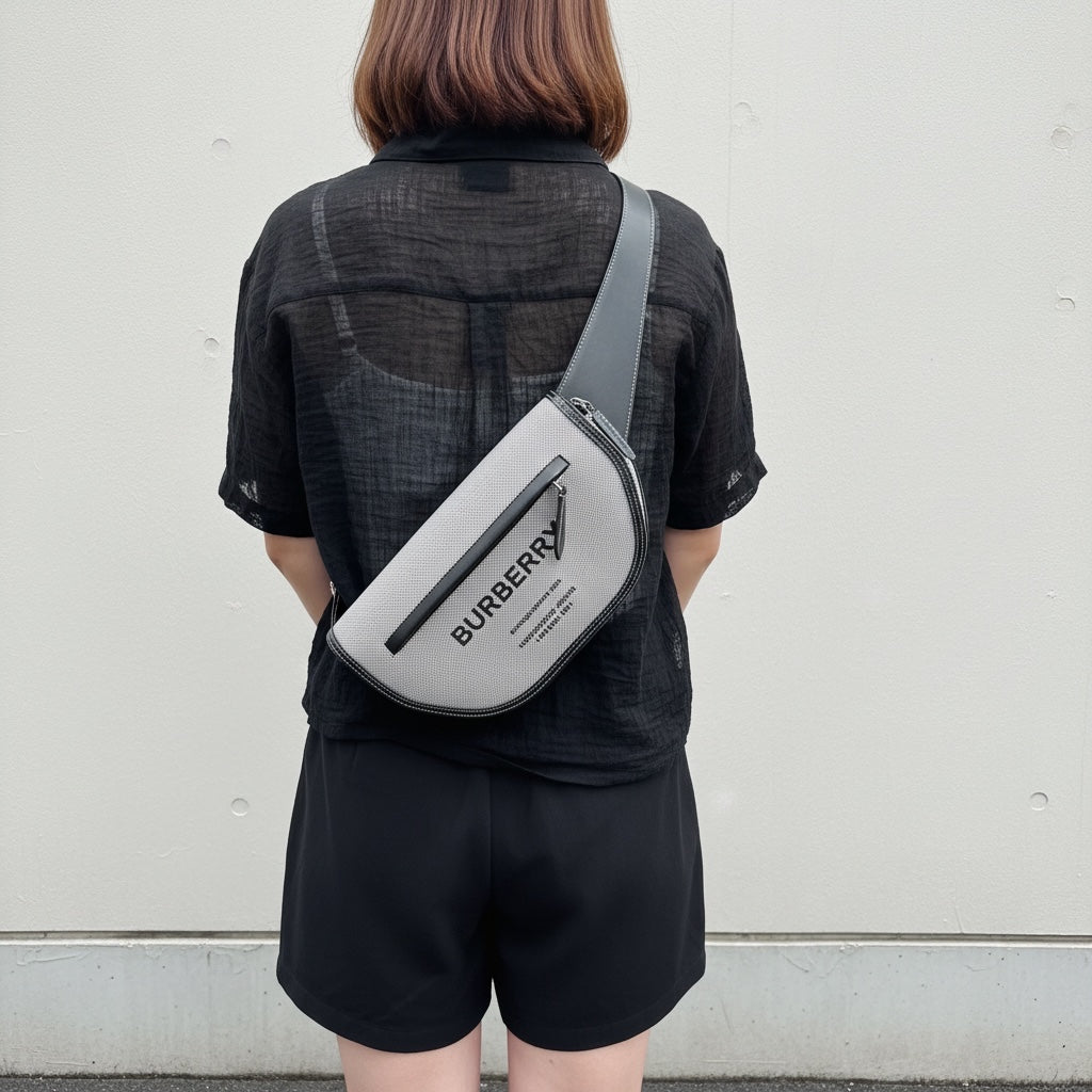 Include Entrupy Certificate of Authenticity｜Good ( Rank AB)｜Burberry  Canvas Bonded Waist Bag ｜W26061001