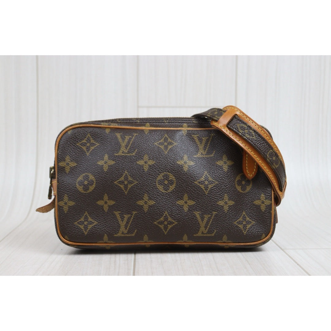 Include Entrupy Certificate of Authenticity｜Good ( Rank AB)｜Louis Vuitton Monogram Pochette Marly Bandouliere ShoulderBag ｜26080701