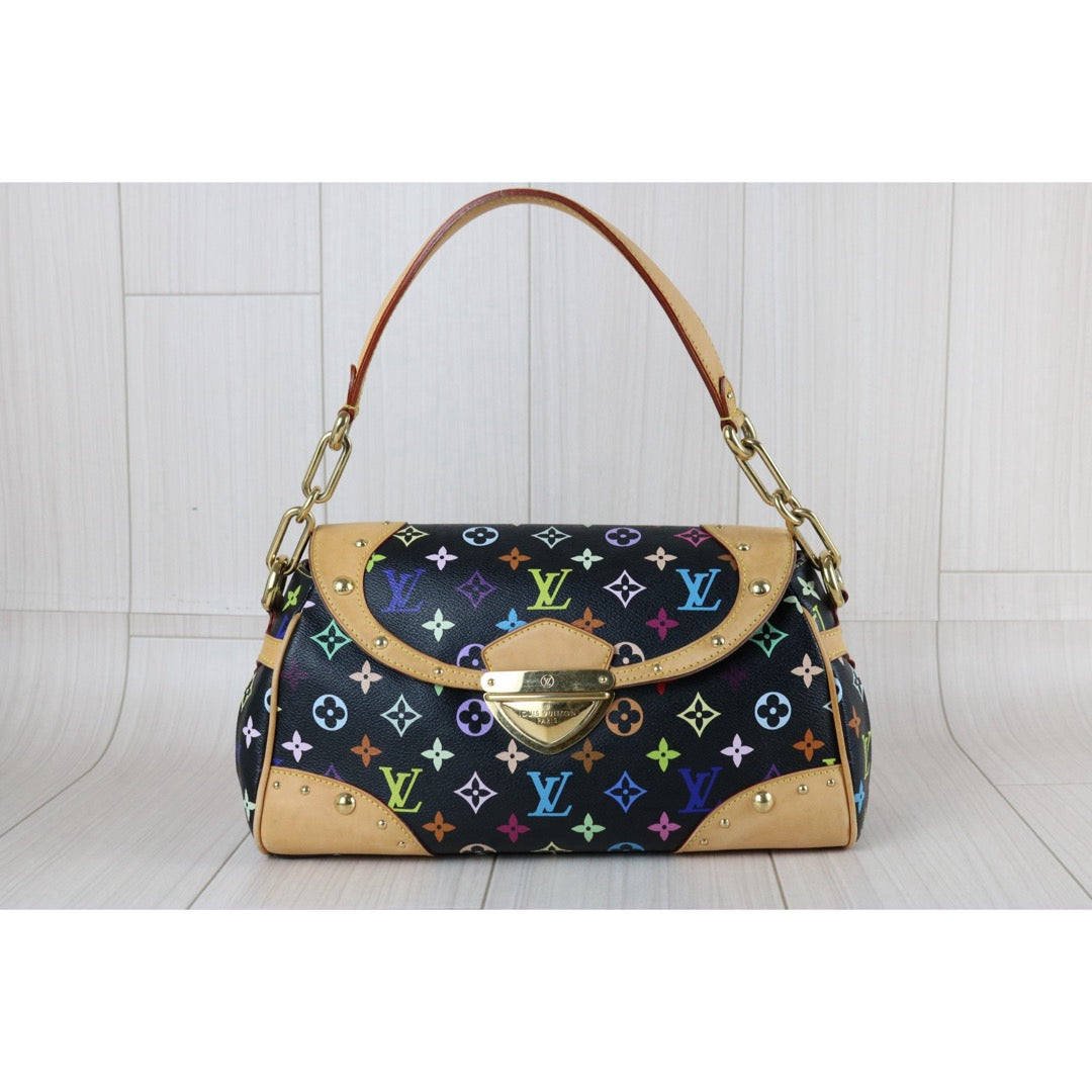 Include Entrupy Certificate of Authenticity｜Good ( Rank AB)｜Louis Vuitton Monogram Takashi Murakam Multicolor Beverly MM HandBag｜S26080115