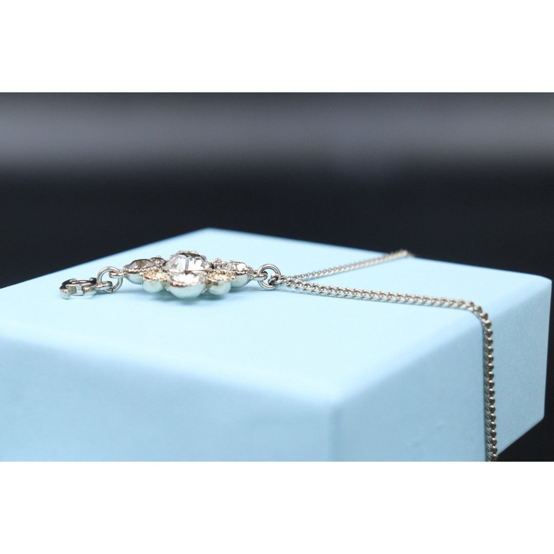 Very Good ( Rank A)｜ CHANEL COCO Mark Silver Plating Diamond Necklace  ｜S24112505