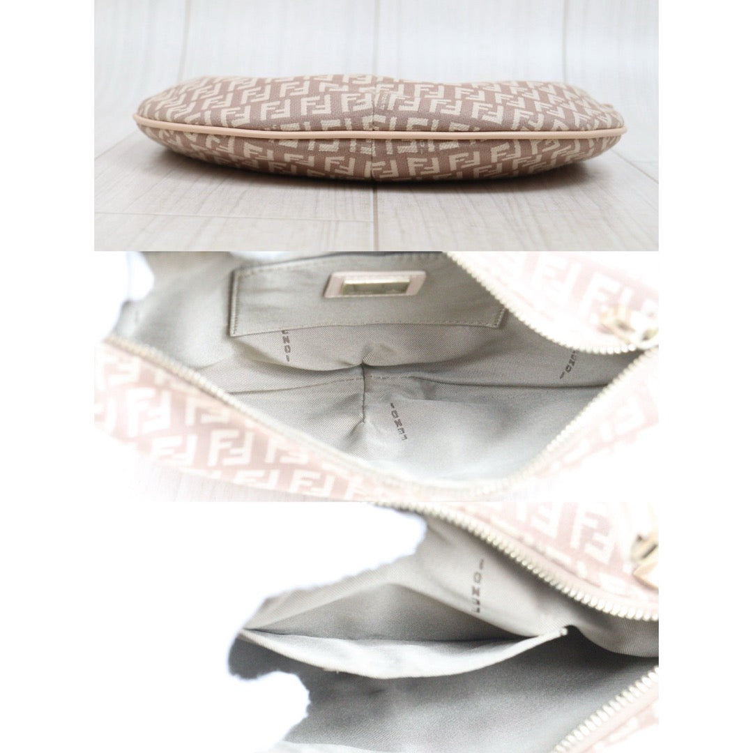 Include Entrupy Certificate of Authenticity｜Very Good ( Rank A)｜ FENDI Zucca Mamma Shoulder Bag Pink｜26040203