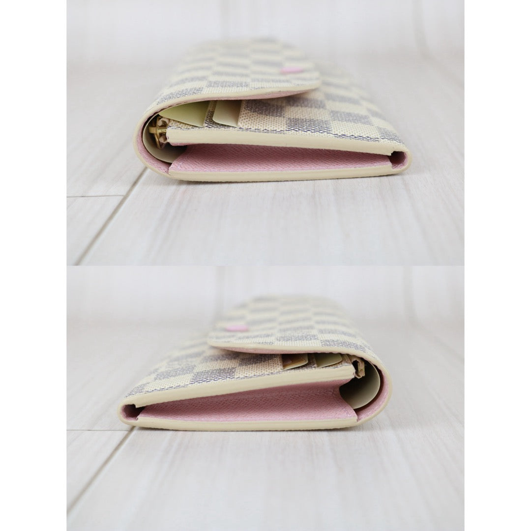 Include Entrupy Certificate of Authenticity｜Excellent（Rank SA）｜Full Set  Louis Vuitton Damier Azur  Emilie Wallet  ｜X26051712