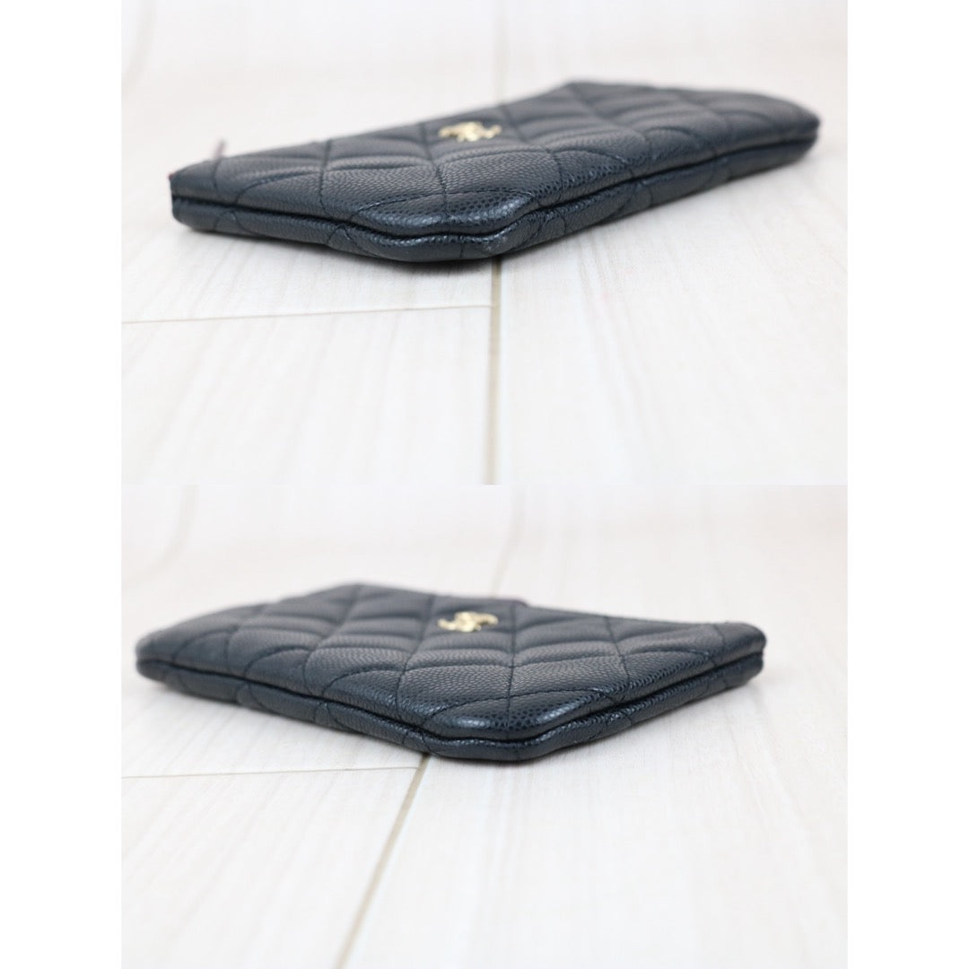 Include Entrupy Certificate of Authenticity｜Good ( Rank AB)｜ CHANEL Caviar Skin  Klassische Pochette Mit Reissverschluss  PM Black Made In 2020Year ｜X26092107