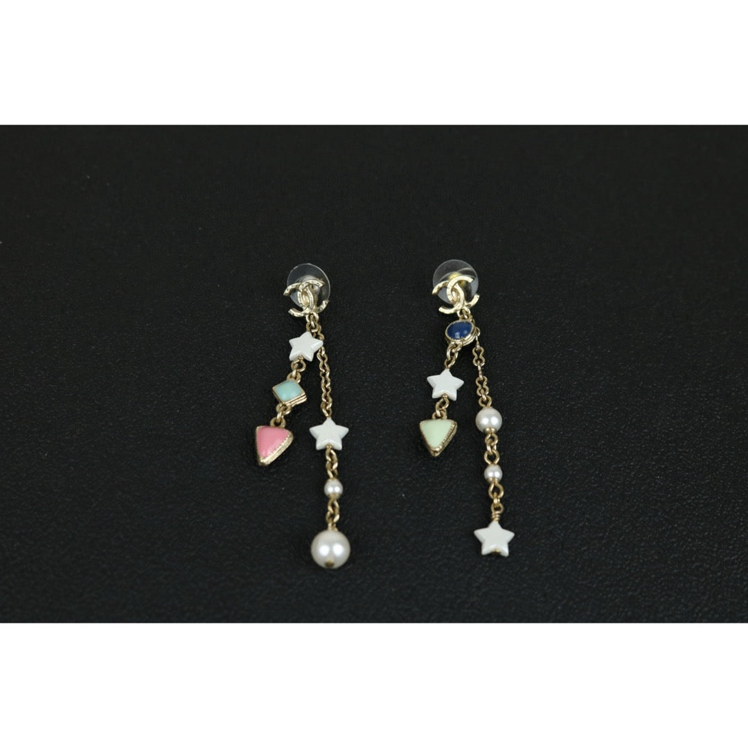 Very Good ( Rank A)｜ CHANEL  Coco Mark  Colored Pearls  Earrings ｜F25021109