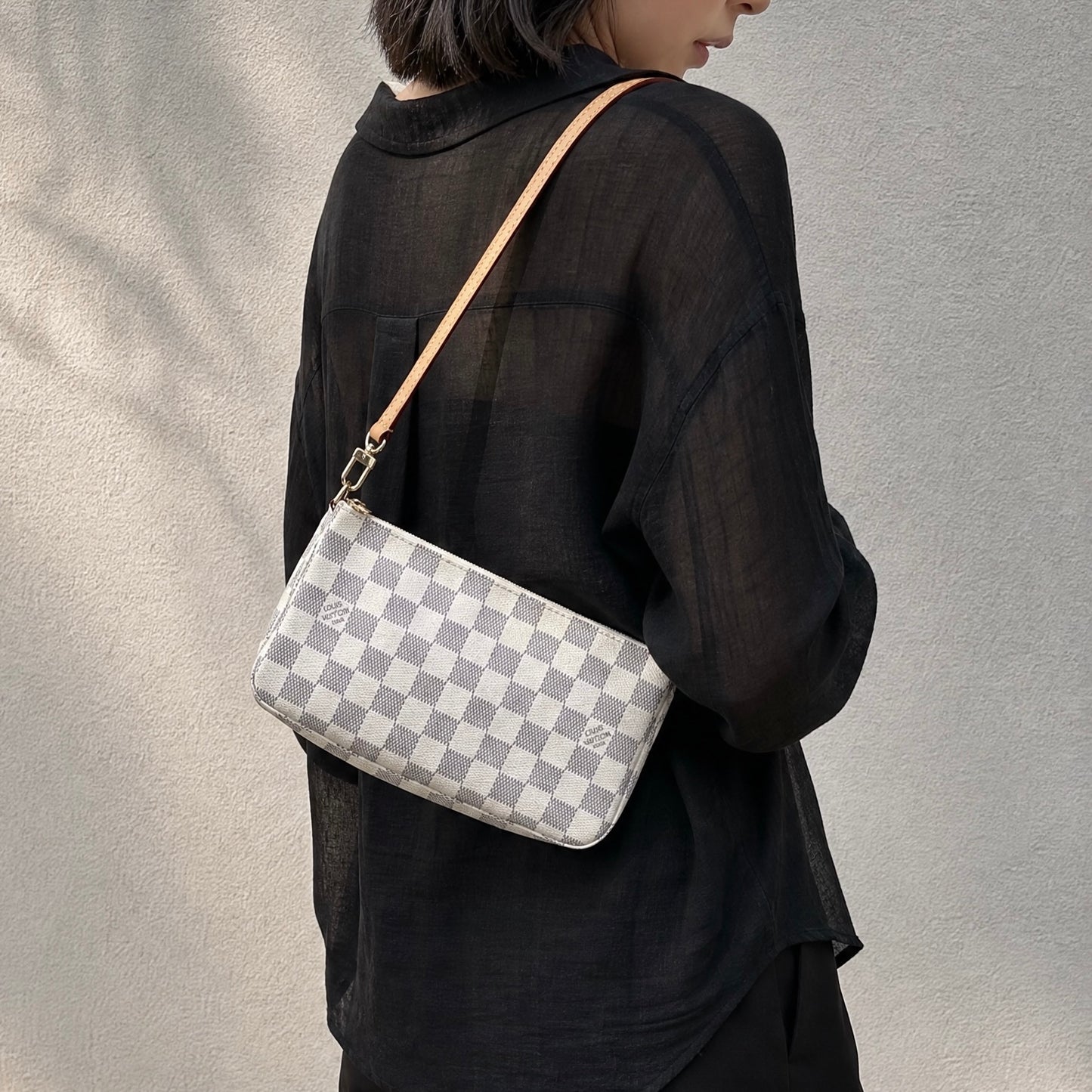 Include Entrupy Certificate of Authenticity｜Very Good ( Rank A)｜Louis Vuitton Azul Pochette Accessoires IC Chips Model｜S26072521