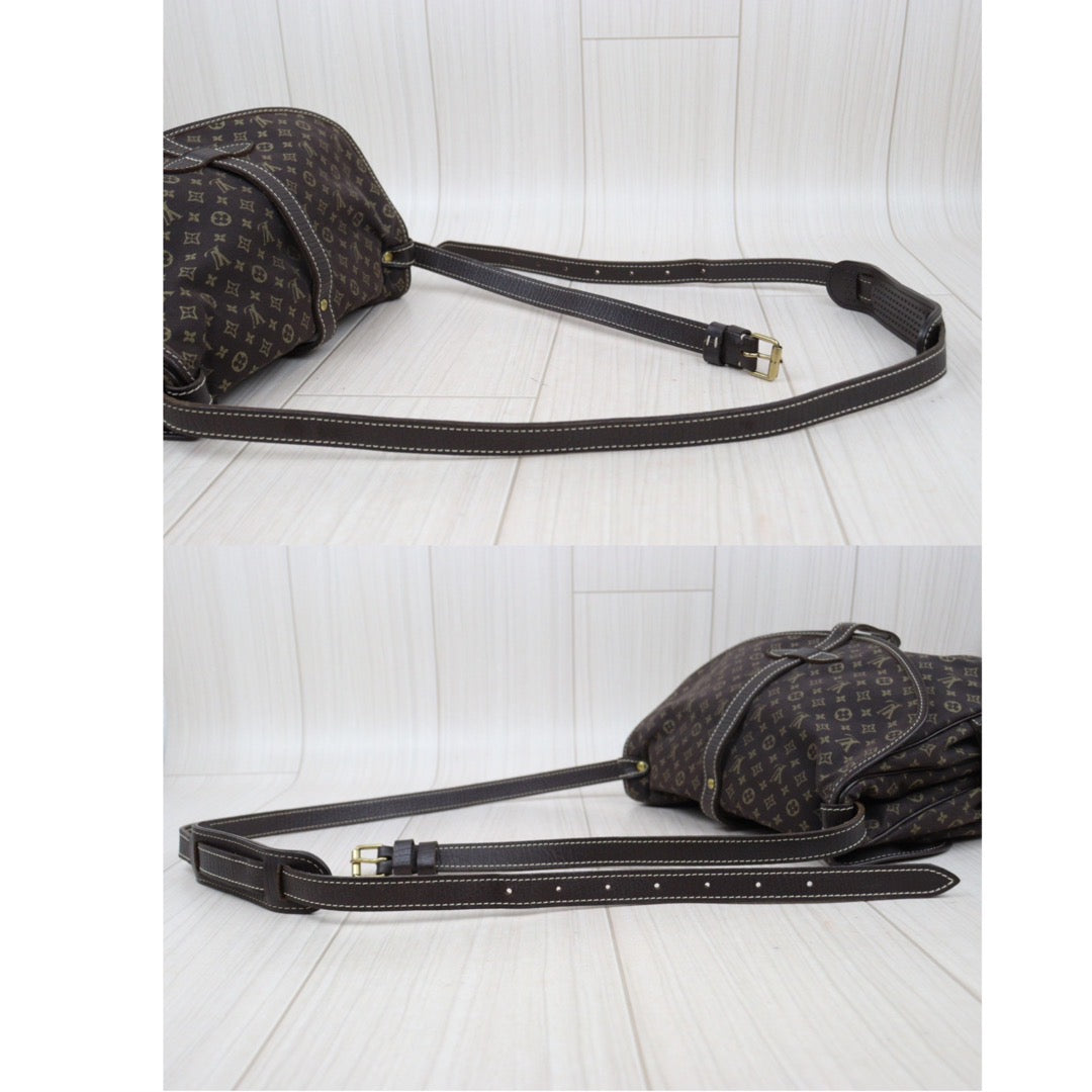 Rank A ｜LV Monogram Mini Run Saumur  Shoulder Bag Canvas Leather Brown｜24032923