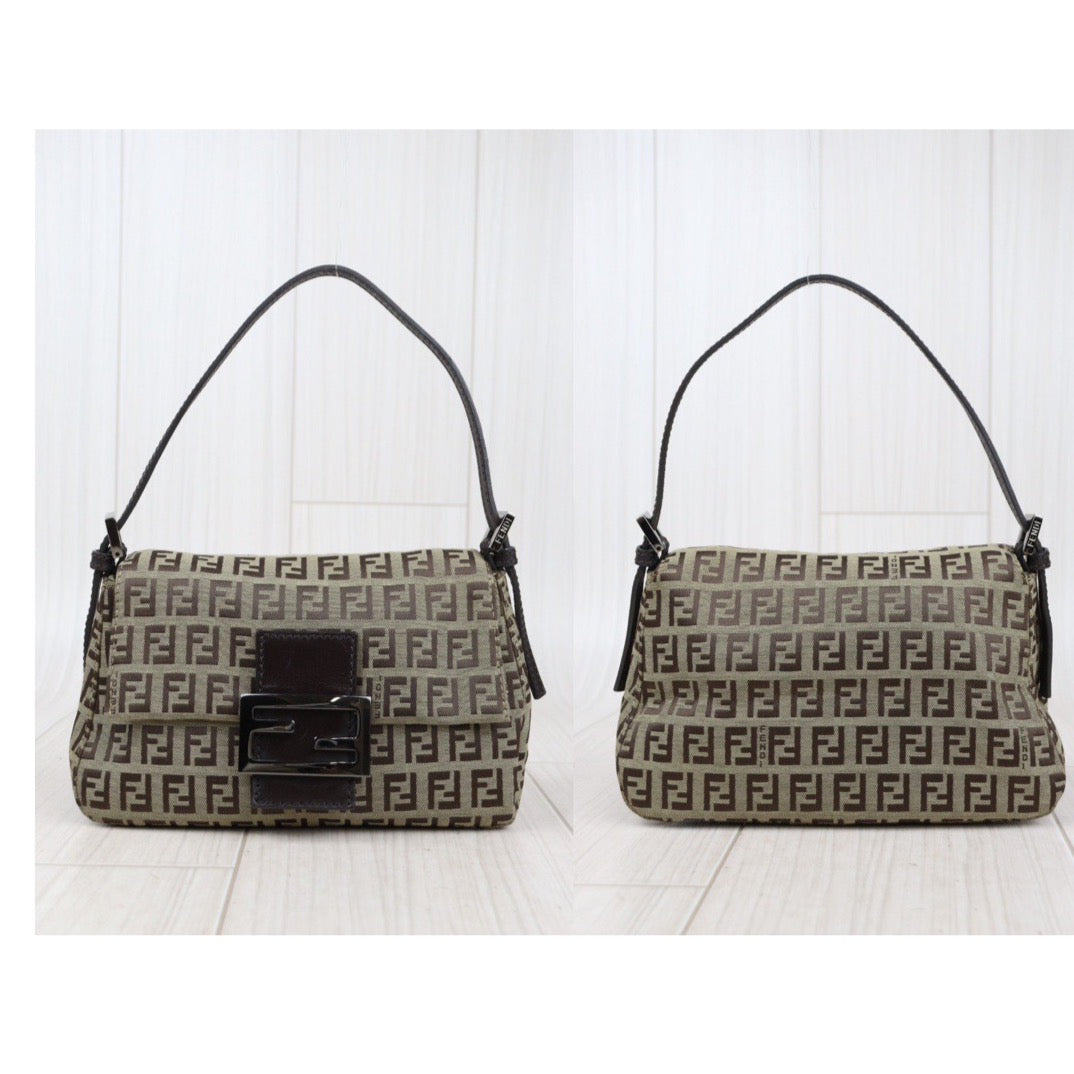 Rank A ｜ FENDI Zucca Mamma Baguette Shoulder Bag ｜23122410
