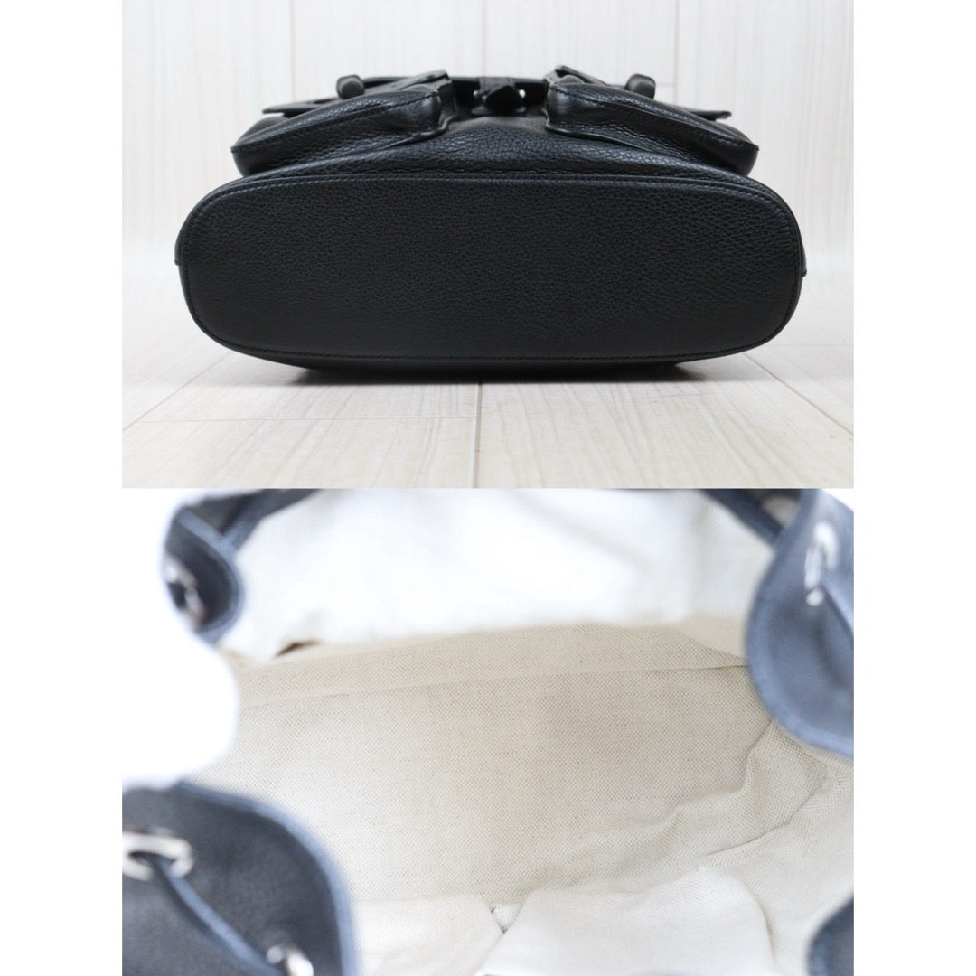 Very Good ( Rank A) ｜GUCCI Bamboo Leather Tassel Backpack GM Black｜25061007