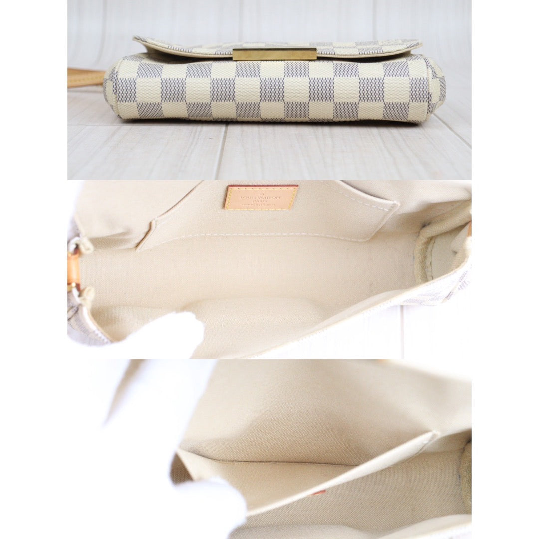Rank A ｜ Louis Vuitton Damier Azur Favorite PM Shoulder Bag｜J24022740