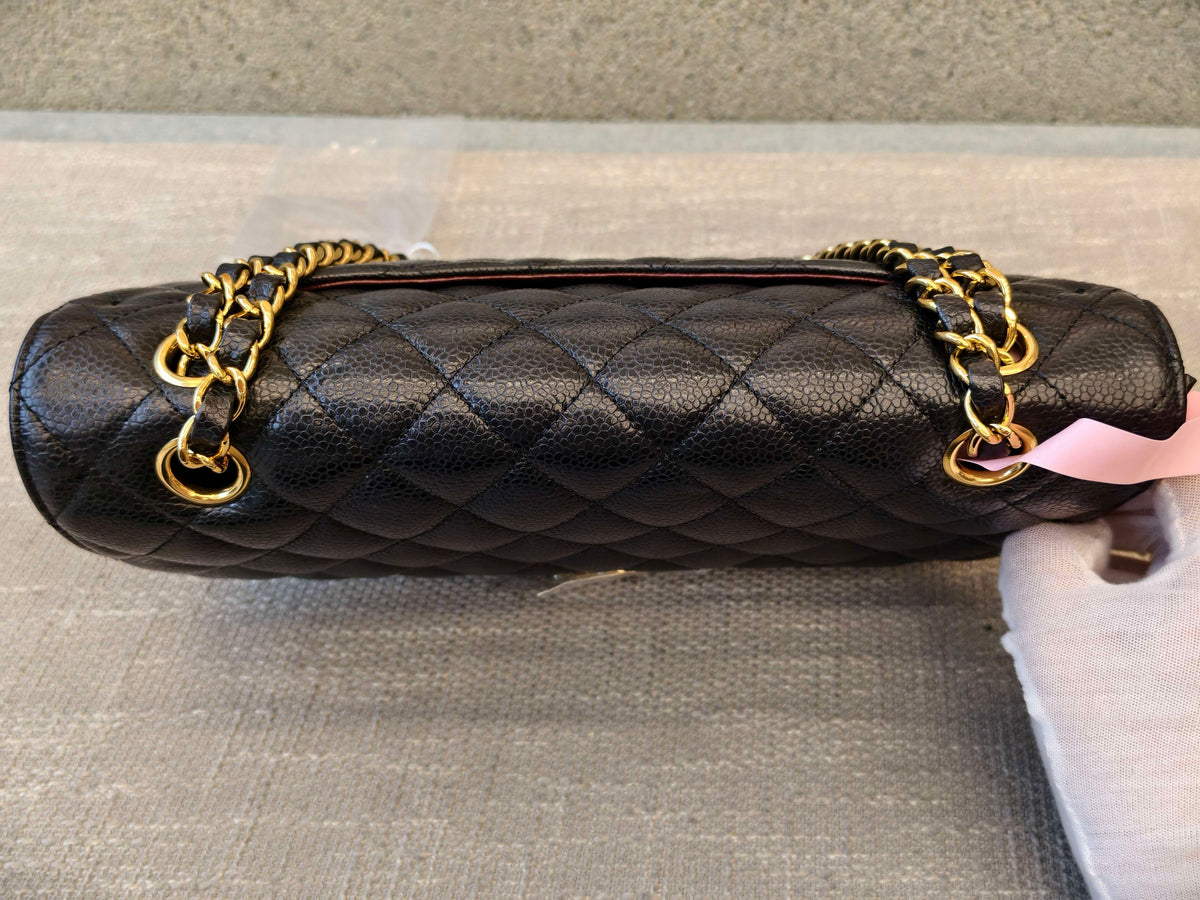 Include Entrupy Certificate of Authenticity｜Very Good ( Rank A)｜ CHANEL caviar Skin Matrasse Chain Double Flap 25 Shoulder Bag  Black