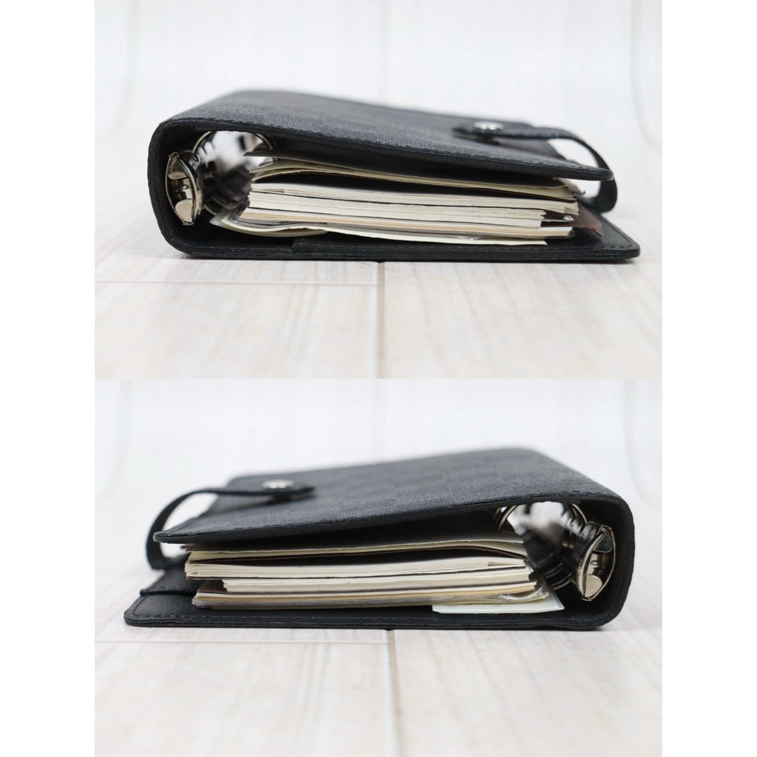 Very Good ( Rank A)｜ LV Monogram Medium Ring Agenda Cover Notebook Cover Black｜Q25021306