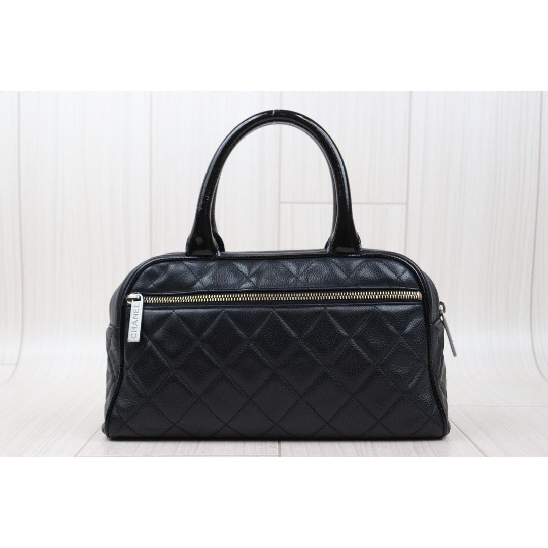 Rank AB｜ CHANEL Calf Skin Bowling Bag Hand Bag Made In 2000～2002Year｜24040802