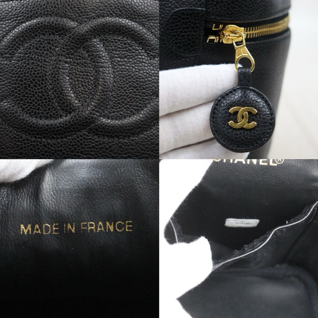 Very Good ( Rank A) ｜Full Set CHANEL Caviar Skin Vanity Handbag  Made In 1994～1996Year ｜25112603