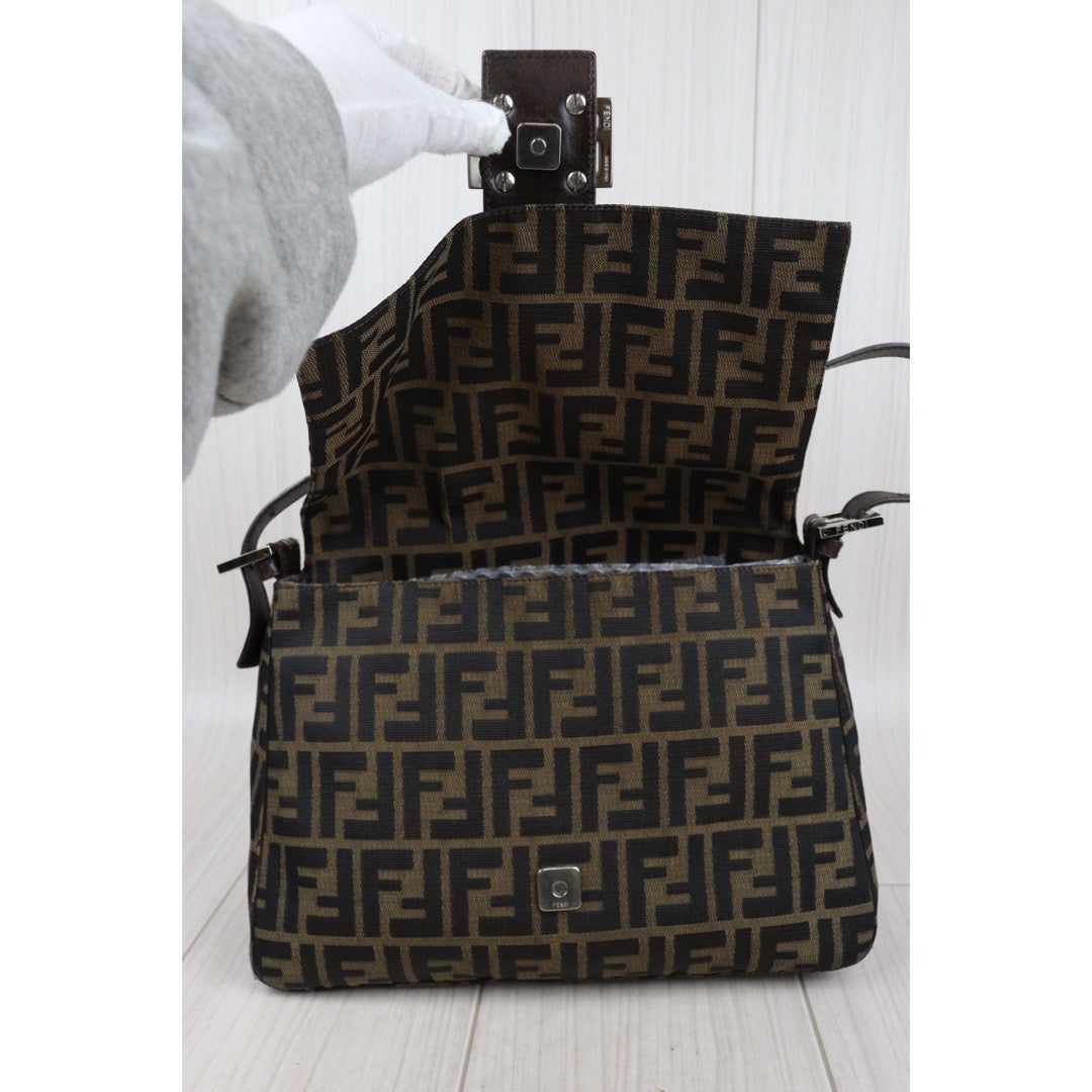 Rank AB｜ FENDI Zucca Mamma Baguette Shoulder Bag ｜24021510