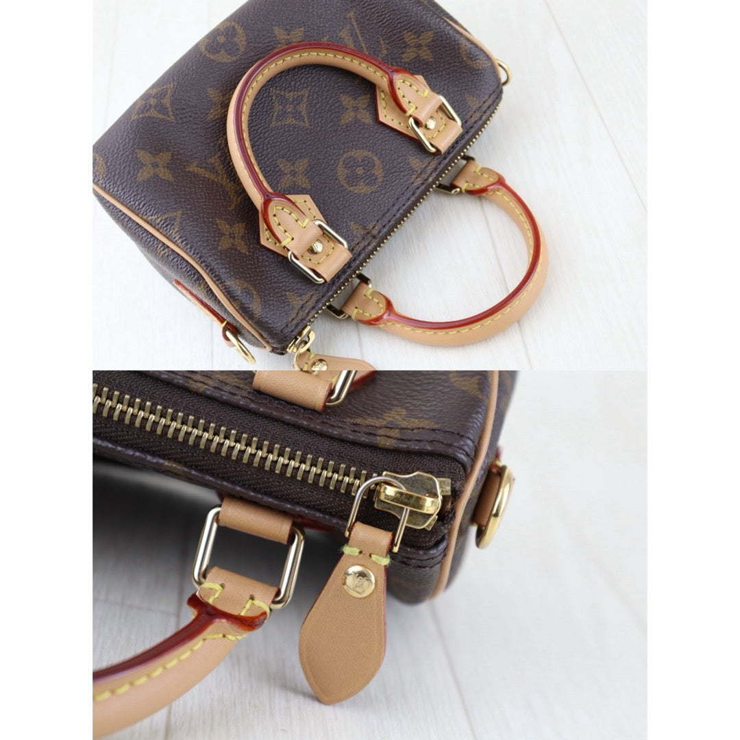 Good ( Rank AB)｜LV Monogram Nano Speedy Handbag Shoulder Bag Current Model｜S25110329
