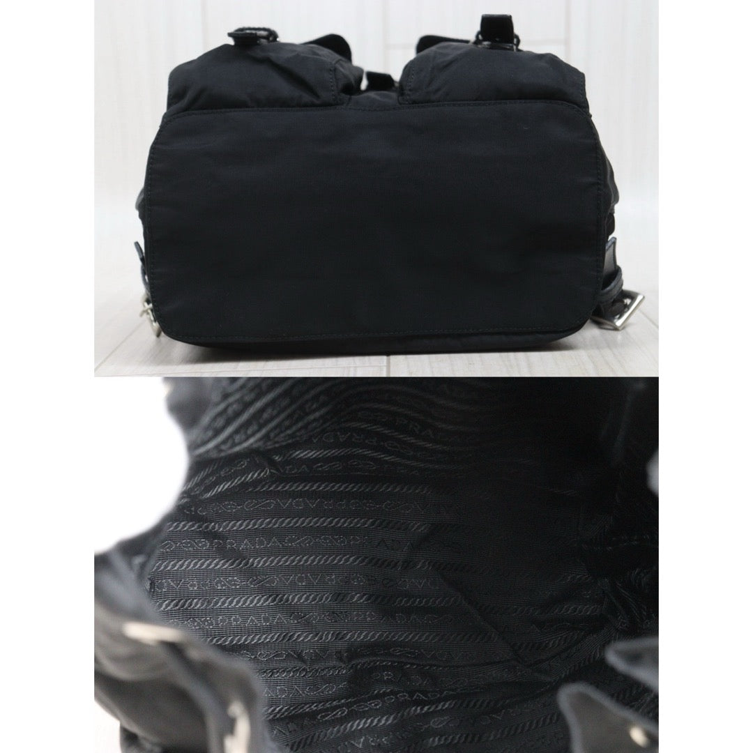 Include Entrupy Certificate of Authenticity｜Good ( Rank AB) ｜Prada  Nylon Black Backpack Small｜26070202
