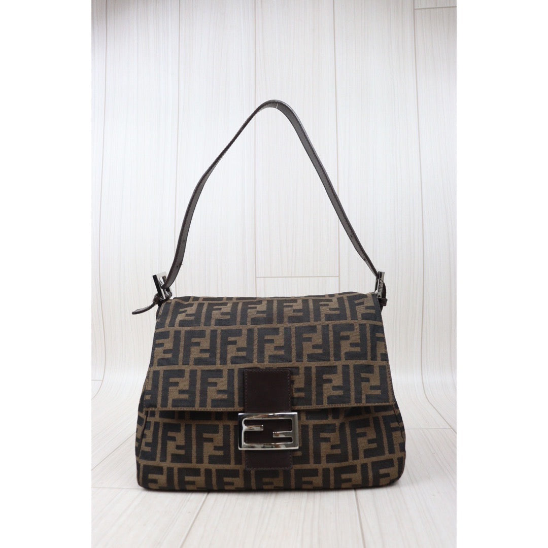 Rank A｜ FENDI Zucca Mamma Baguette Shoulder Bag ｜24041116