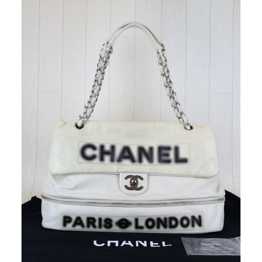 Very Good ( Rank A)｜ CHANEL  Lamb Skin Pearl White  Single Flap Shoulder Bag  Made In 2008～2009Year ｜S24102814