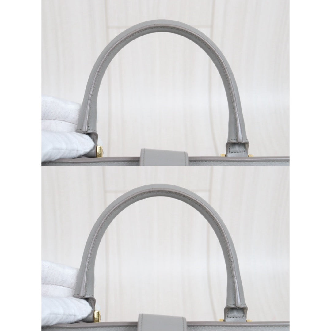 Very Good ( Rank A)｜  Saint Laurent YSL Skin Calf Leather cabas Hand Bag Grey ｜P25101304
