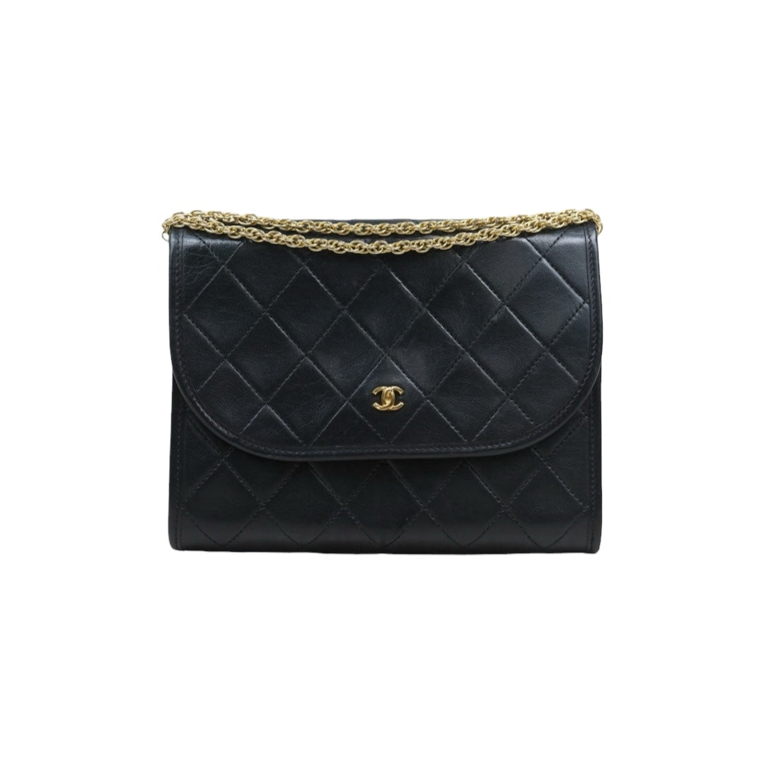 Good ( Rank AB)｜ CHANEL Mini Coco Mark  Lambskin Matrasse Chain Shoulder Bag Made In 1986 - 1988Year｜25082202