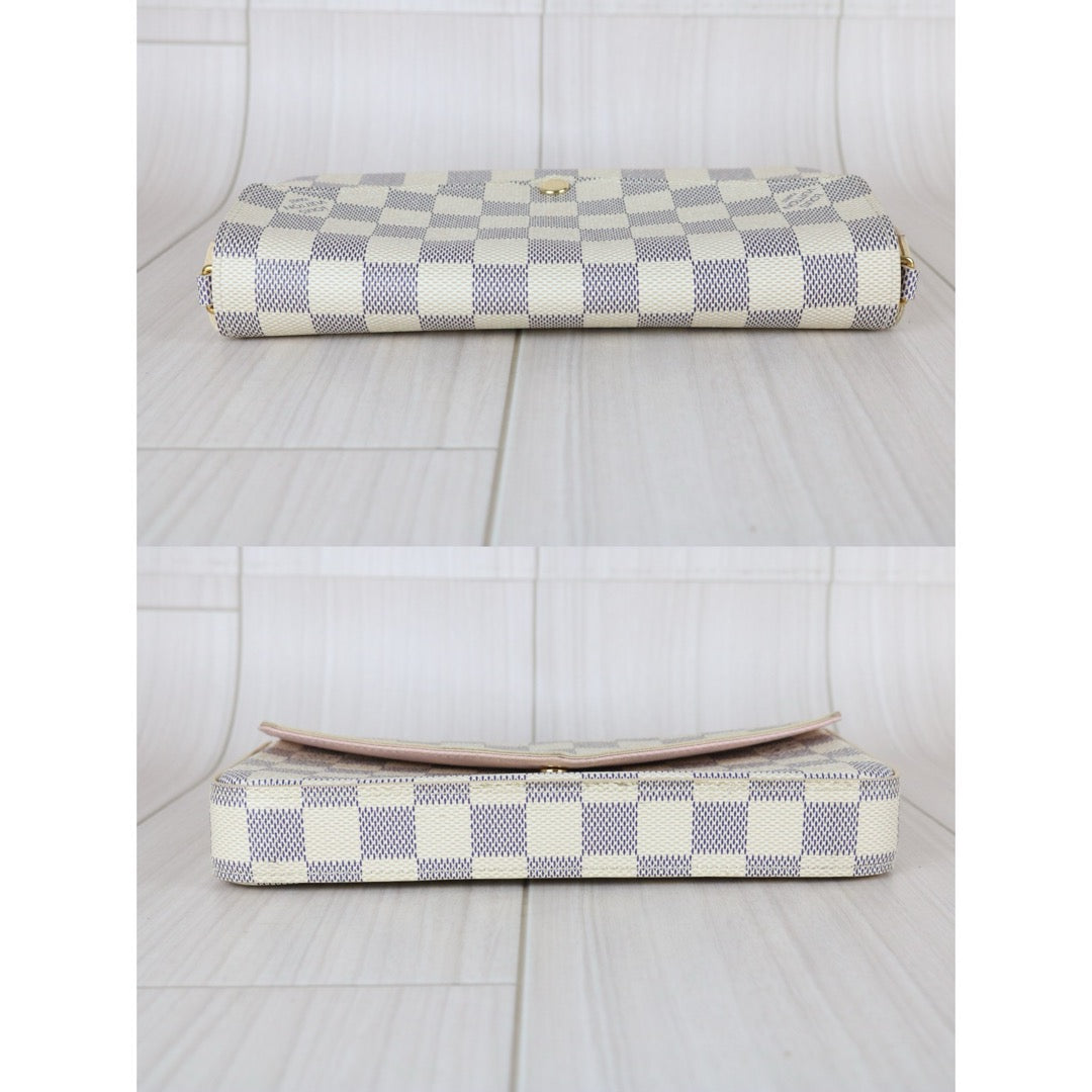 Very Good ( Rank A)｜LV Damier Azur Pochette Felicie Shoulder Bag IC Chips Model ｜S25070203