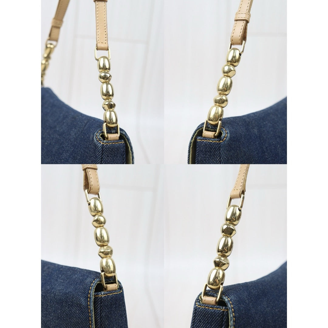 Good ( Rank AB)｜ Dior Denim Half Moon Shoulder Bag ｜24091916