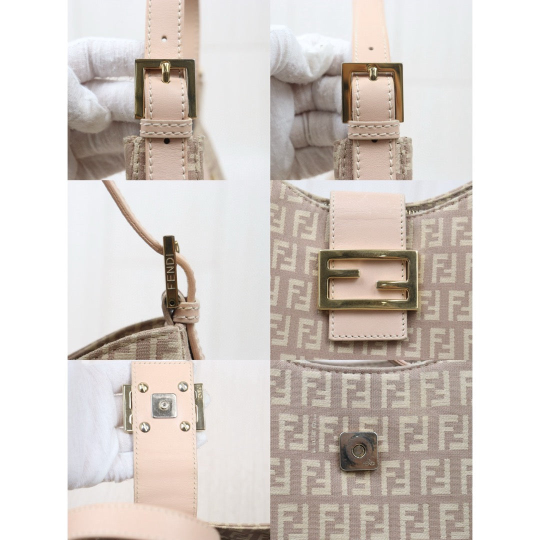 Good ( Rank AB) ｜ FENDI Zucca Mamma Baguette Shoulder Bag Pink ｜24101722