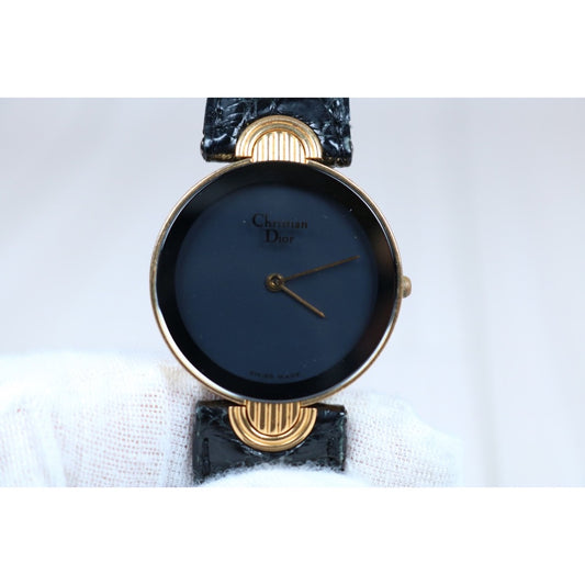 Good ( Rank AB)｜ Dior Leather Quartz Watch Black｜S24062407