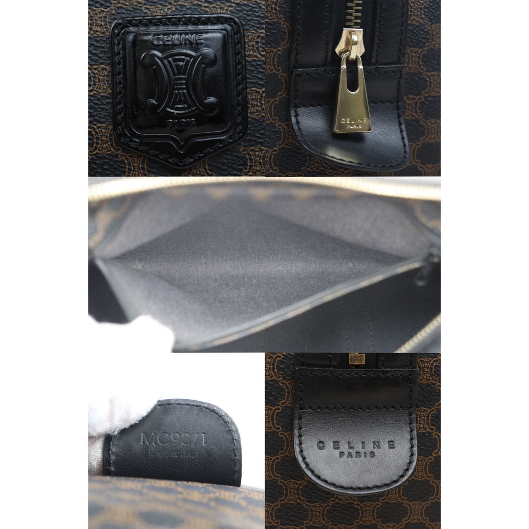 Good ( Rank AB) ｜ CELINE Macadam Black Poston 30 Bag Hand Bag ｜V24052303