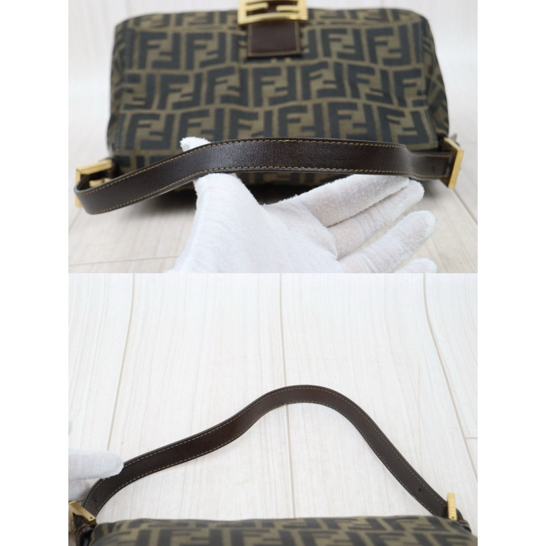 Good ( Rank AB) ｜ FENDI Zucca Mamma Baguette Shoulder Bag Gold Hardware｜S25042121