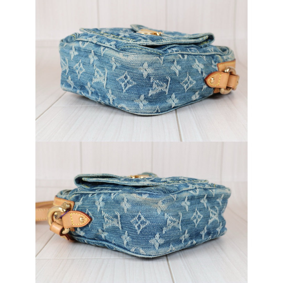 Good ( Rank AB) ｜LV Monogram Denim Blue Camera Bag Shoulder Bag｜S24082204