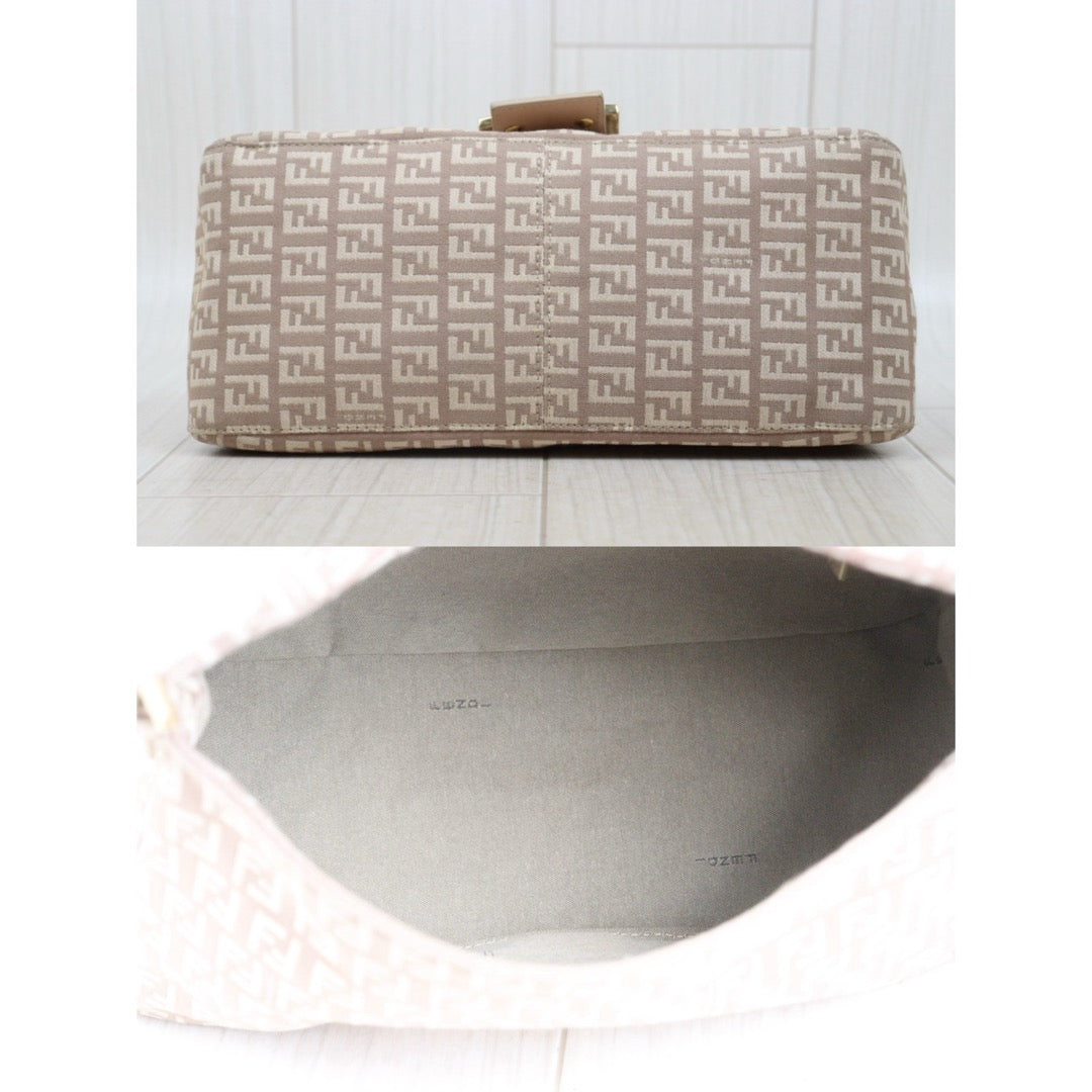 Very Good ( Rank A)｜ FENDI Zucca Mamma Baguette Shoulder Bag  Gold Hardware Pink｜25061914