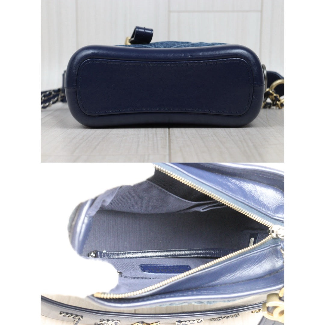 Good ( Rank AB)｜  CHANEL PM Gabrielle  Denim Handbag Shoulder Bag Blue Made In 2020Year｜Y25112507