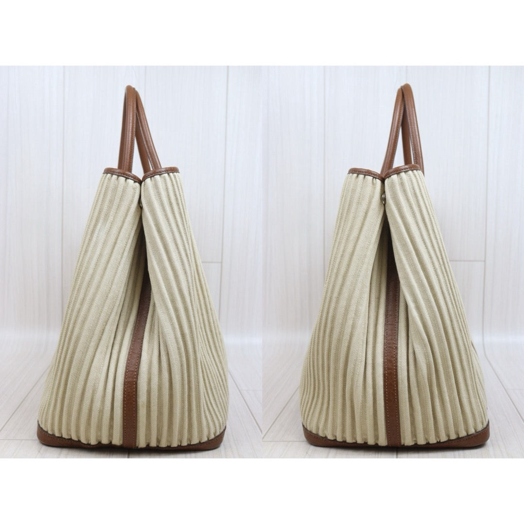 Include Entrupy Certificate of Authenticity｜Good ( Rank AB)｜ HERMES  Garden PartyGM 45  Handbag □L Stamp Beige Made In 2008 Year｜S26063002
