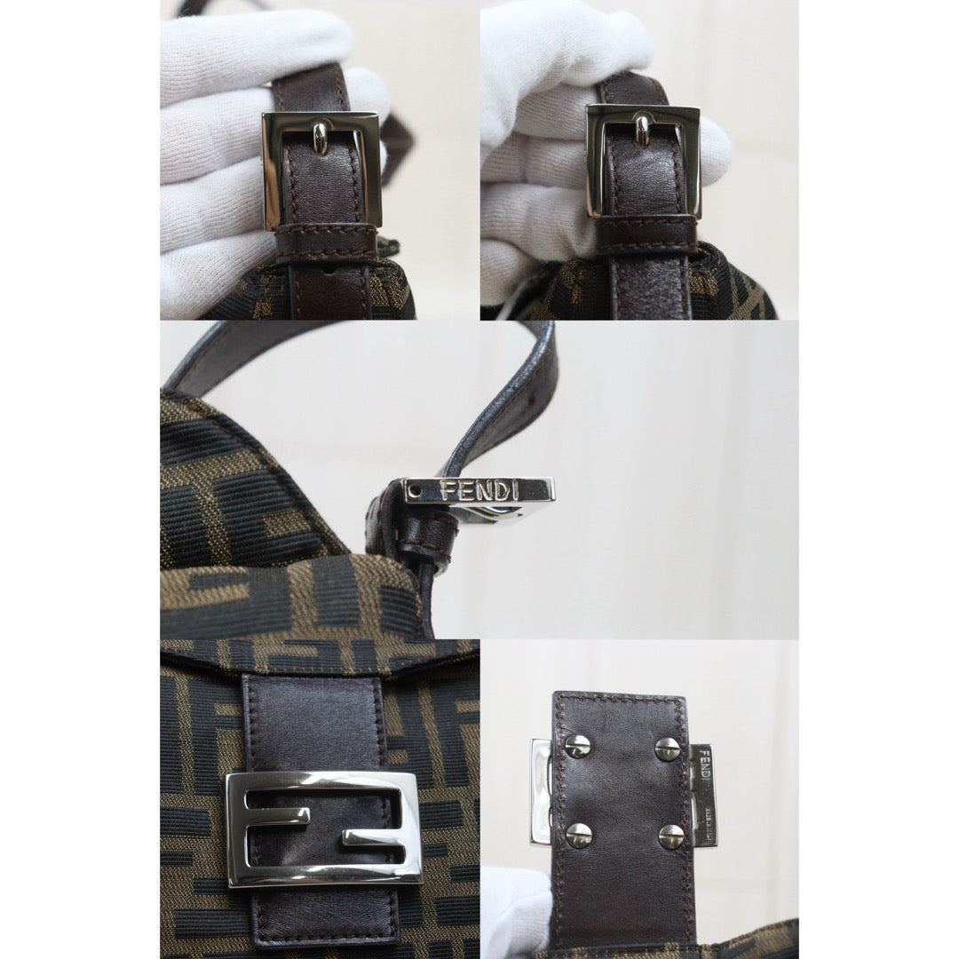 Include Entrupy Certificate of Authenticity｜Very Good ( Rank A)｜ FENDI Zucca Mamma Baguette Shoulder Bag ｜26070910