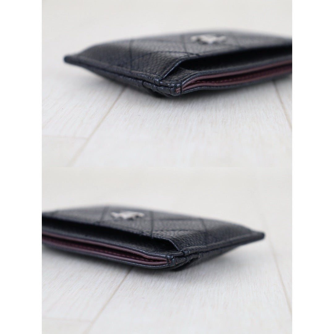 Include Entrupy Certificate of Authenticity｜Very Good ( Rank A)｜CHANEL Caviar Skin Calf Leather Card Holder  Black Made In 2017-2018Year｜S26030817