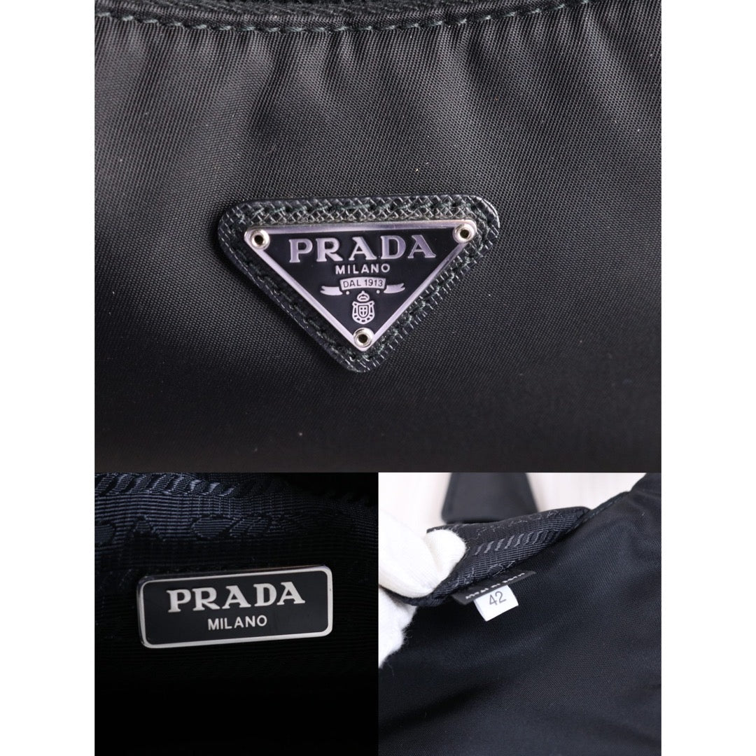 Rank A ｜ PRADA HOBO HandBag Black｜S24030401