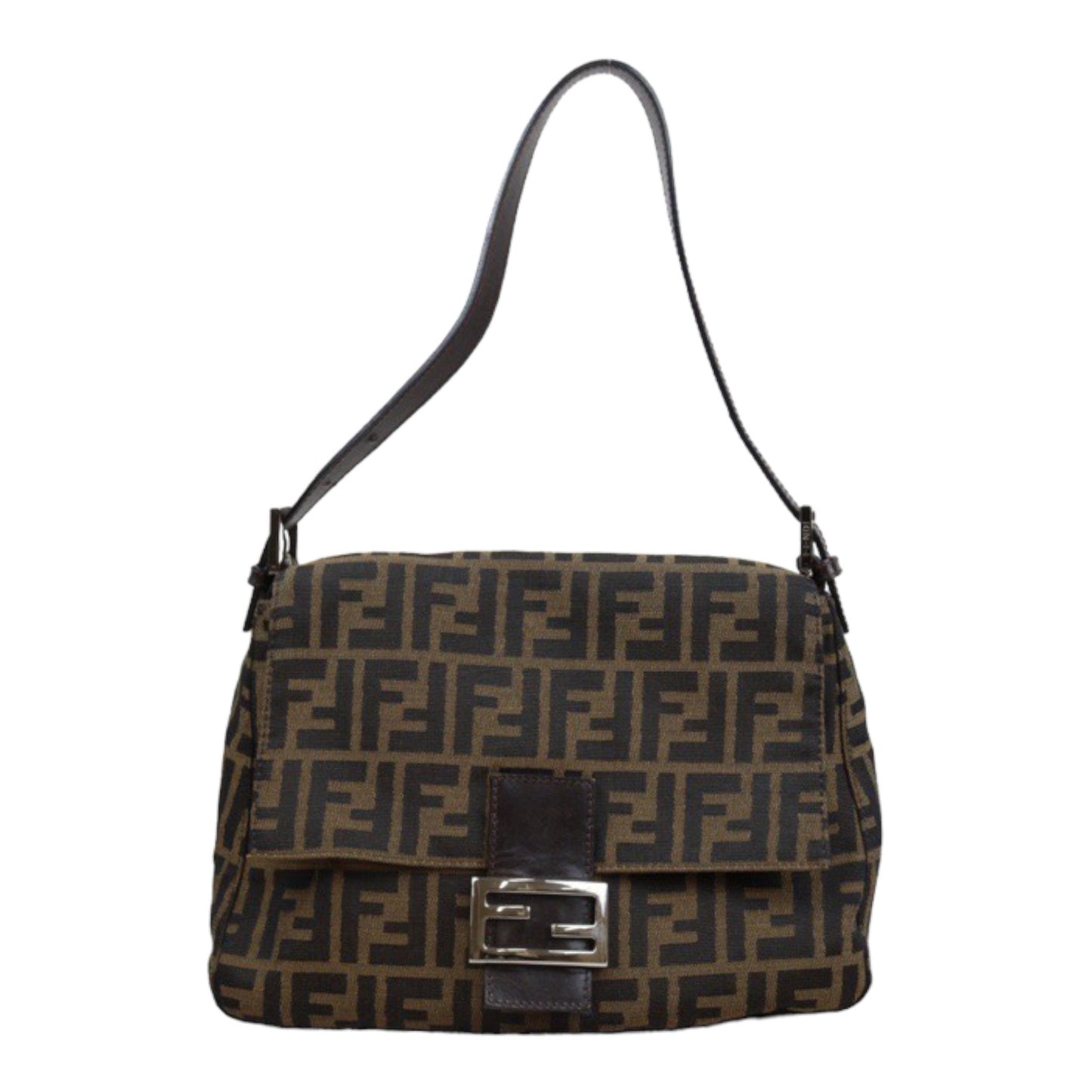 Rank A｜ FENDI Zucca Mamma Baguette Shoulder Bag ｜24022711