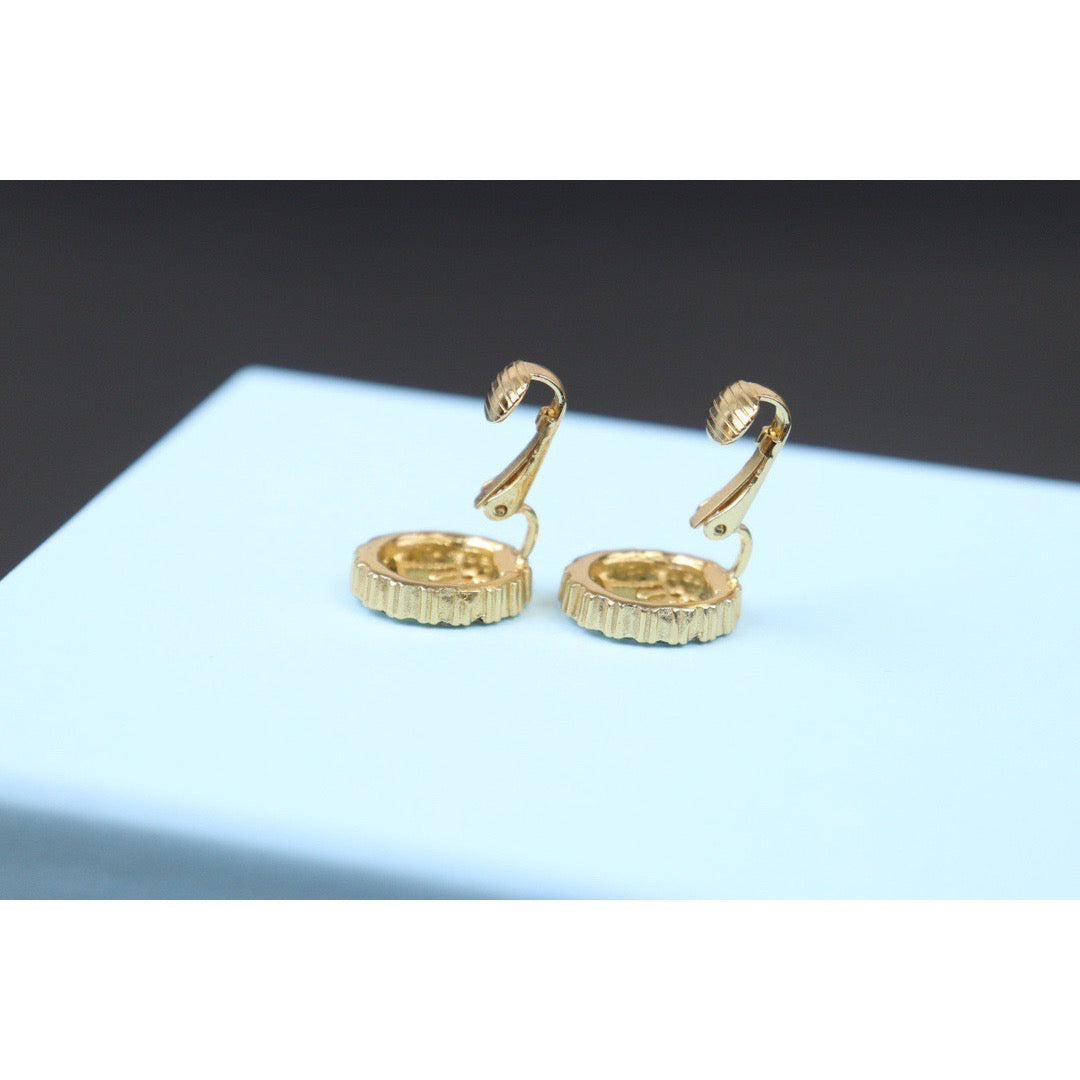 Rank A ｜ Dior CD Earring Gold Plated｜24072511