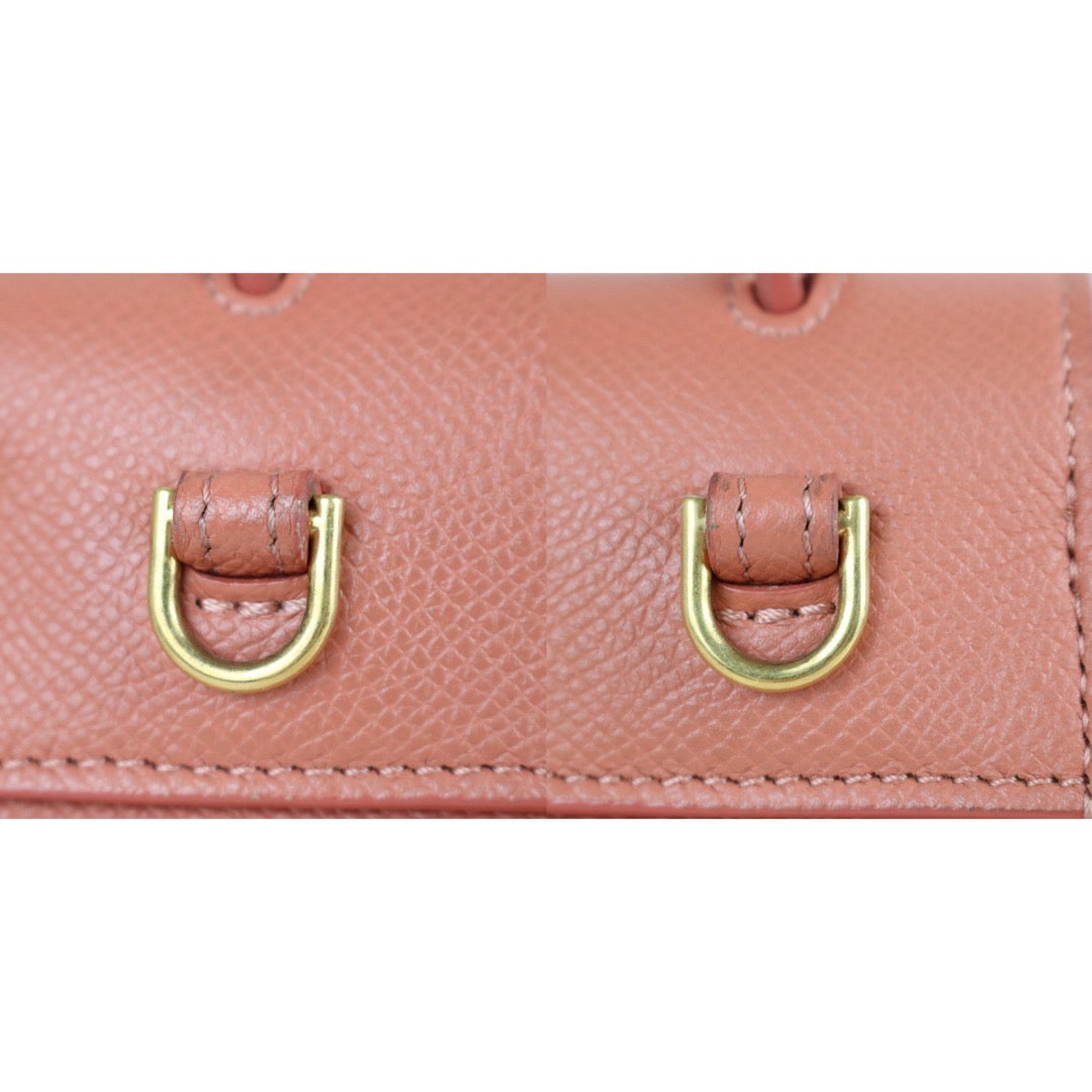Include Entrupy Certificate of Authenticity｜Very Good ( Rank A)｜CELINE Calf Leather Belt Pico Handbag Shoulder Bag Lychee Pink｜X26051715