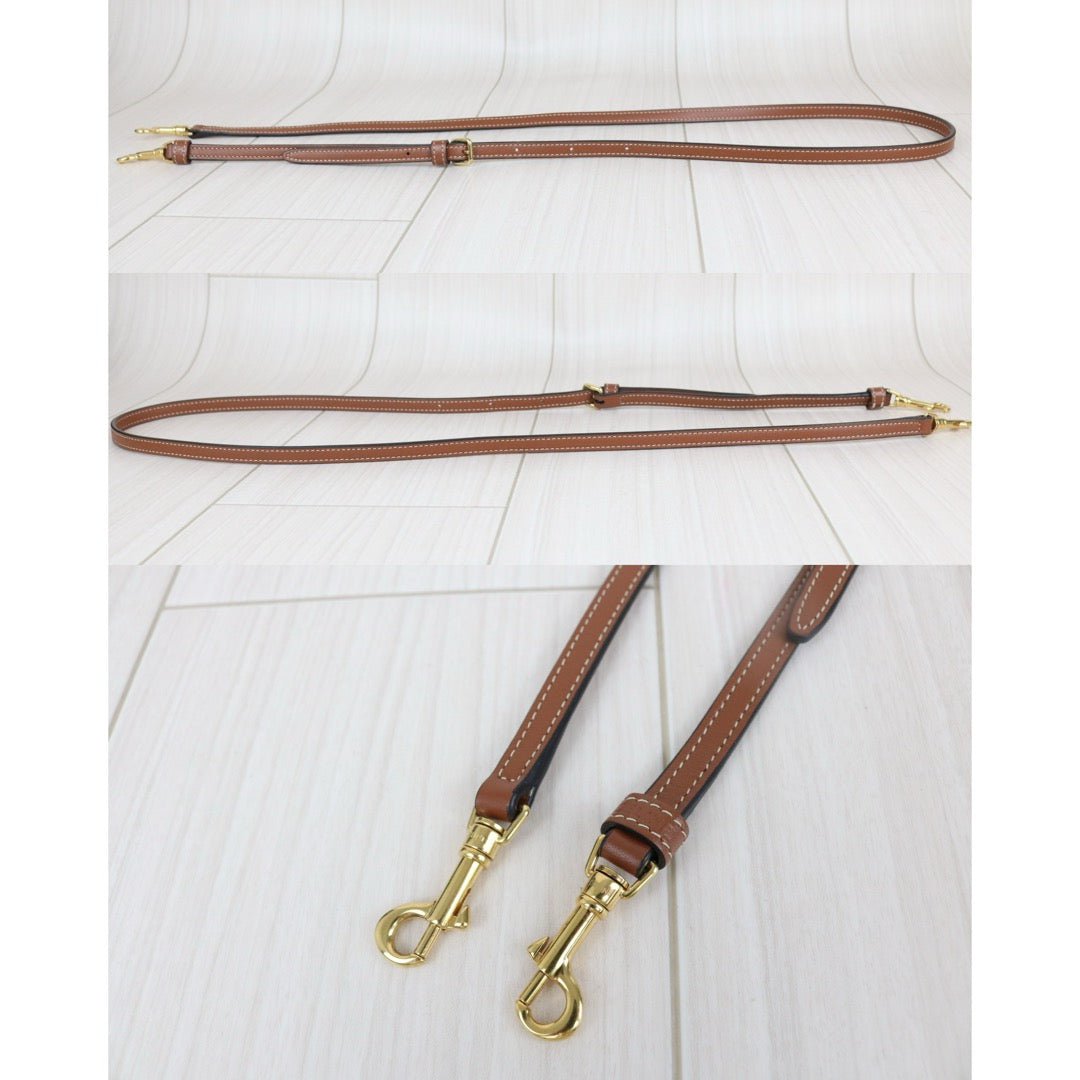 Include Entrupy Certificate of Authenticity｜Very Good ( Rank A)｜ CELINE Box Triomphe Calf Leather Mini Handbag Shoulder Bag Caramel  ｜S26061201