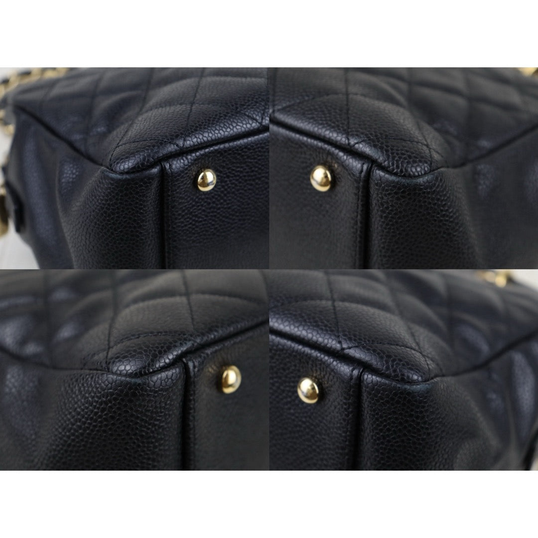 Good ( Rank AB)｜ CHANEL Caviar Skin Matrasse Chain PPT Tote Bag Black  Made In 2009 -2010 Year｜S25121503