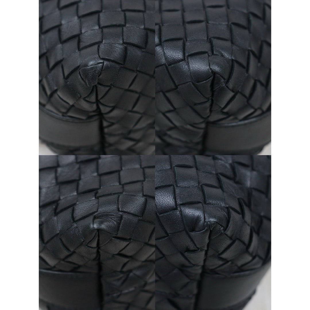 Good ( Rank AB)｜ Bottega Veneta Lamb Skin  Braid HandBag Black｜25062617