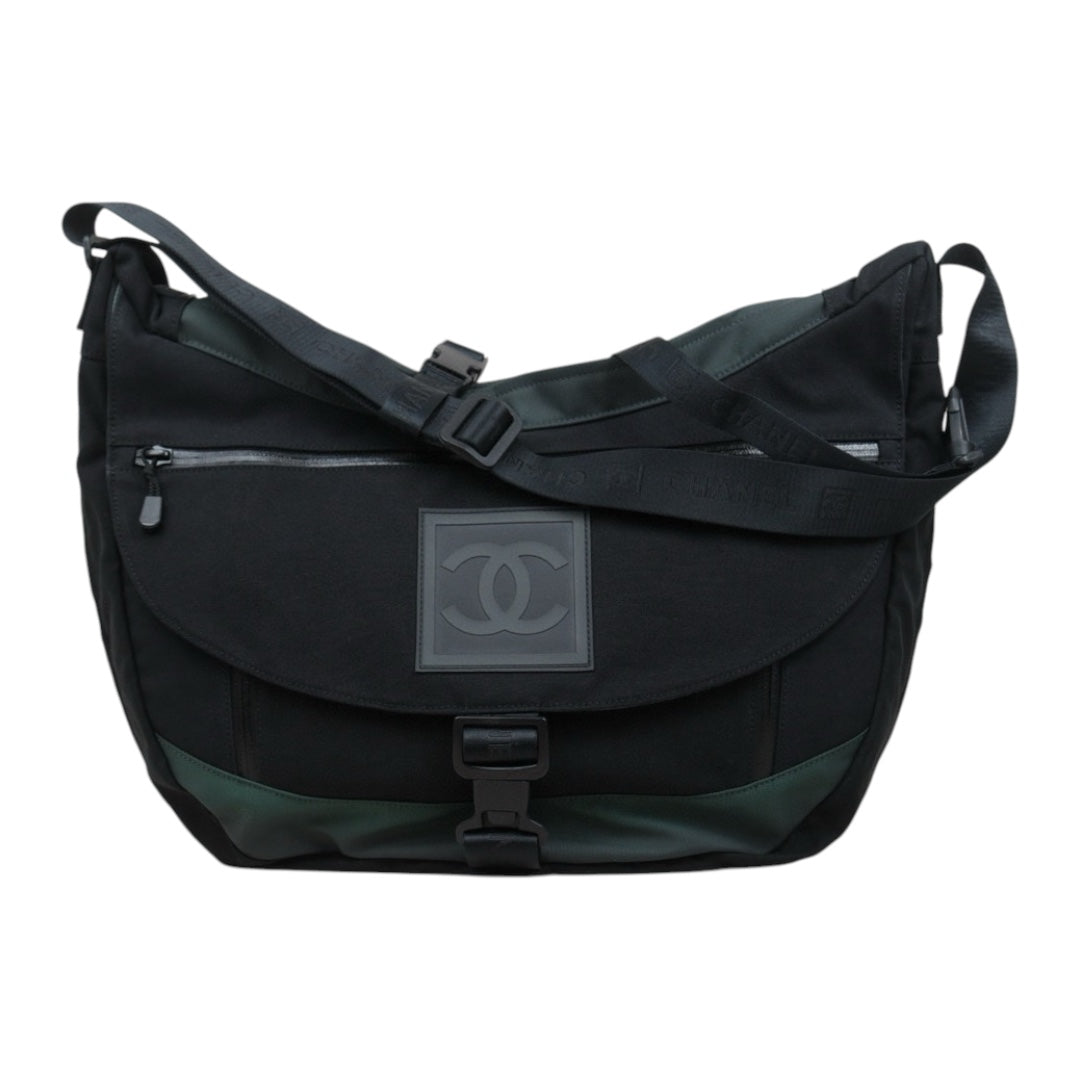 Good ( Rank AB)｜ CHANEL Coco Mark  Sports Line Canvas Shoulder Bag Black Made In 2003～2004 Year｜25042418