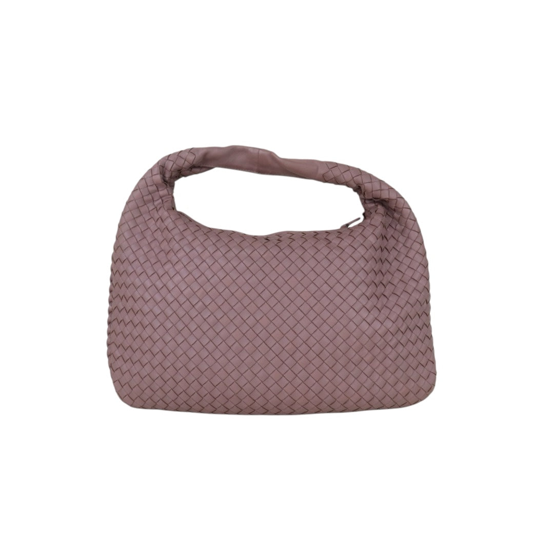 Include Entrupy Certificate of Authenticity｜Good ( Rank AB) Bottega Veneta Lamb Skin Braid Shoulder Bag Dark Purple Cameo｜S26041408